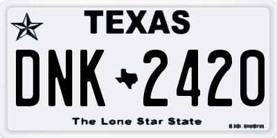 TX license plate DNK2420