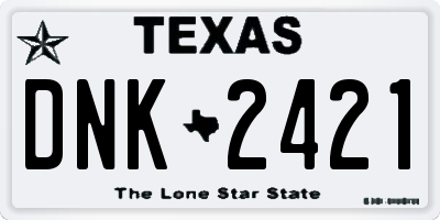 TX license plate DNK2421