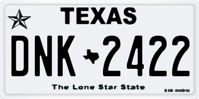 TX license plate DNK2422