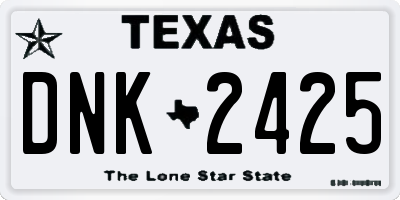 TX license plate DNK2425