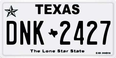 TX license plate DNK2427