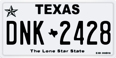 TX license plate DNK2428