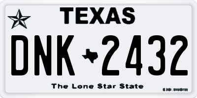 TX license plate DNK2432