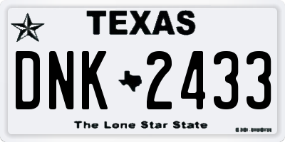 TX license plate DNK2433