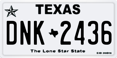 TX license plate DNK2436