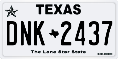 TX license plate DNK2437