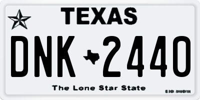 TX license plate DNK2440