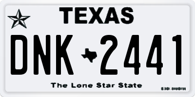 TX license plate DNK2441
