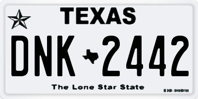 TX license plate DNK2442
