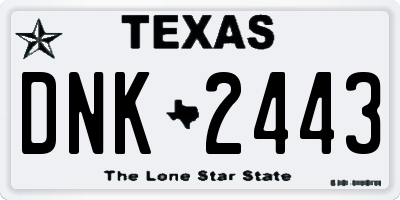 TX license plate DNK2443