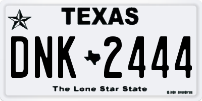 TX license plate DNK2444