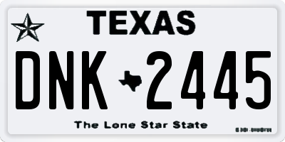 TX license plate DNK2445