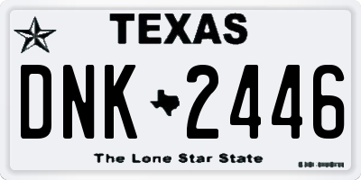 TX license plate DNK2446