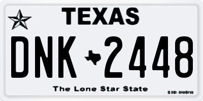 TX license plate DNK2448