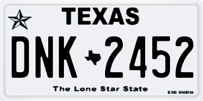 TX license plate DNK2452