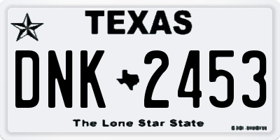 TX license plate DNK2453