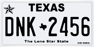 TX license plate DNK2456