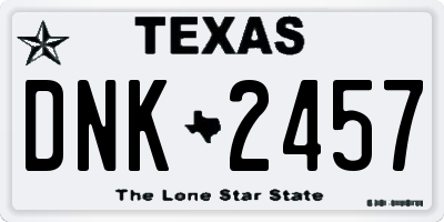 TX license plate DNK2457