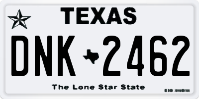 TX license plate DNK2462