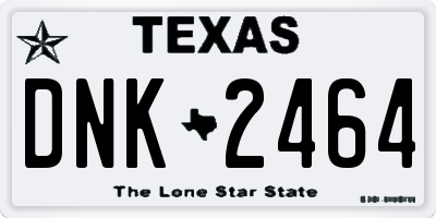 TX license plate DNK2464