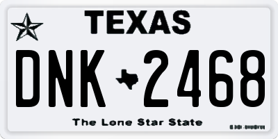 TX license plate DNK2468