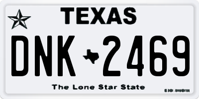 TX license plate DNK2469
