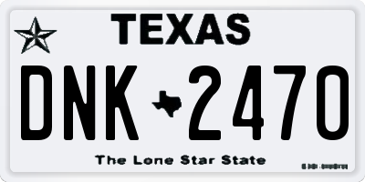 TX license plate DNK2470