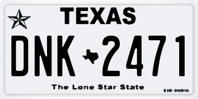 TX license plate DNK2471