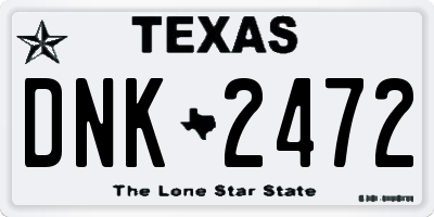 TX license plate DNK2472