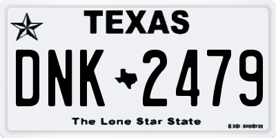 TX license plate DNK2479