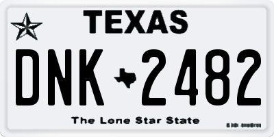 TX license plate DNK2482