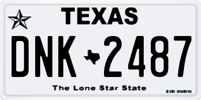TX license plate DNK2487