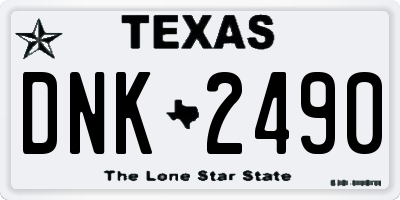 TX license plate DNK2490