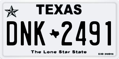 TX license plate DNK2491