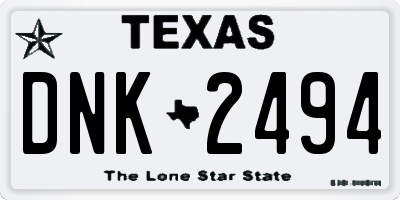 TX license plate DNK2494