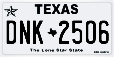 TX license plate DNK2506