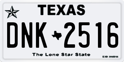 TX license plate DNK2516
