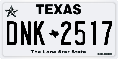 TX license plate DNK2517
