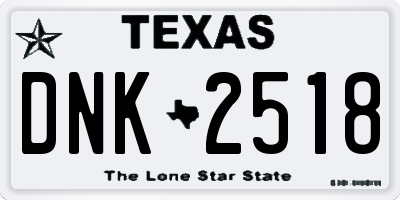 TX license plate DNK2518