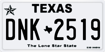 TX license plate DNK2519