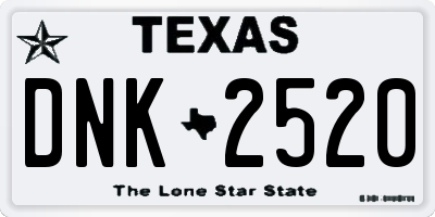 TX license plate DNK2520