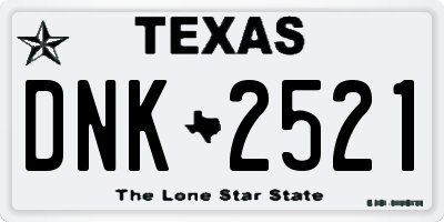 TX license plate DNK2521