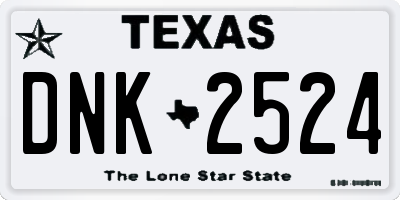 TX license plate DNK2524