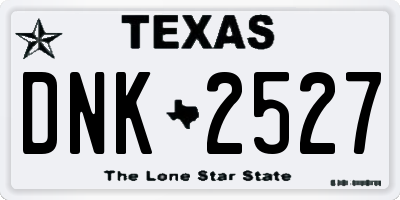TX license plate DNK2527