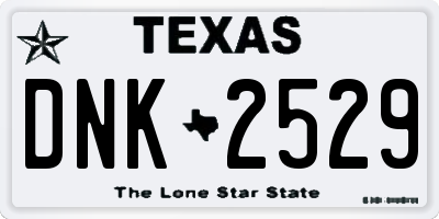 TX license plate DNK2529
