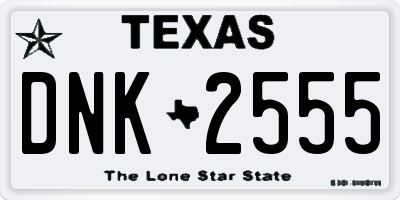 TX license plate DNK2555