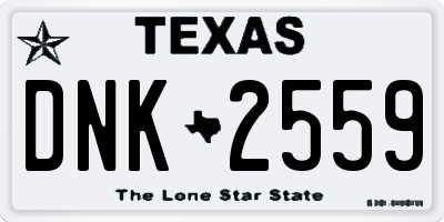 TX license plate DNK2559