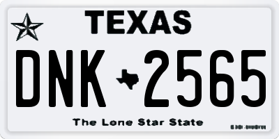 TX license plate DNK2565