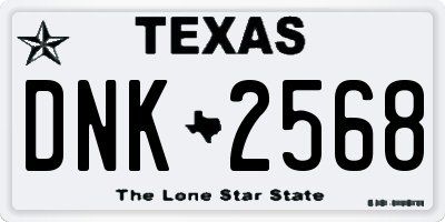 TX license plate DNK2568