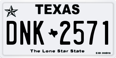 TX license plate DNK2571